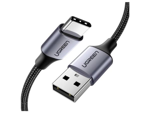 Ugreen 60126, 1 m, USB C, USB A, 480 Mbit/s, Musta, Harmaa