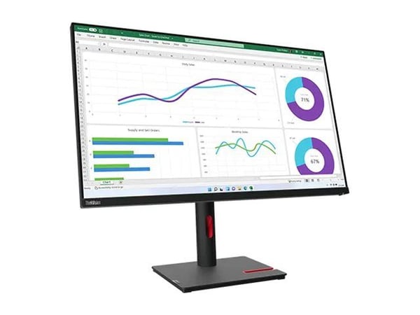 Lenovo ThinkVision T32h-30 - LED-skjerm - 31.5" - 2560 x 1440 WQHD @ 60 Hz - IPS - 350 cd/m² - 1000:1 - 4 ms - HDMI, DisplayPort, USB-C - ravnsort