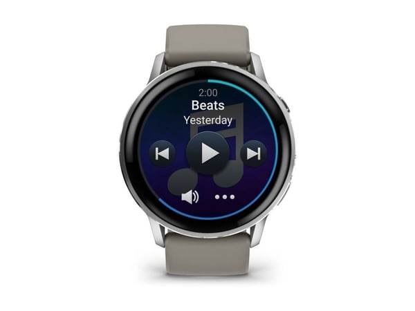 Garmin Venu 4 - 45 mm - sølvfarget - smartklokke med bånd - silikon - sølvgrå - håndleddstørrelse: 135-200 mm - display 1.4" - 8 GB - Bluetooth, AN...