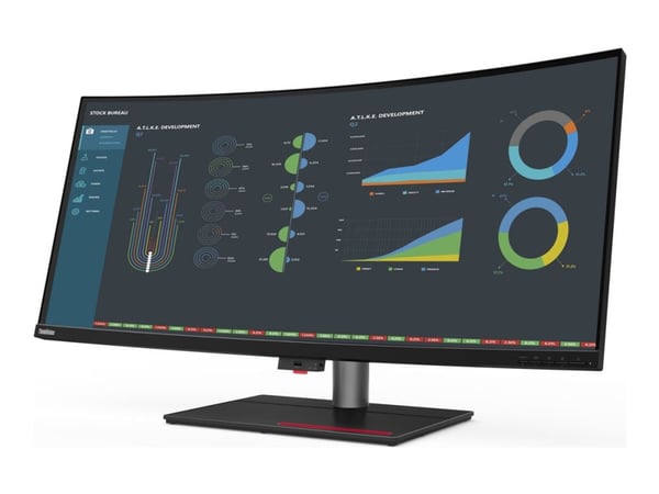 Lenovo ThinkVision P40w-20 - LED-skjerm - kurvet - 40" (39.7" synlig) - 5120 x 2160 WUHD @ 75 Hz - IPS - 300 cd/m² - 1000:1 - 4 ms - 2xThunderbolt ...