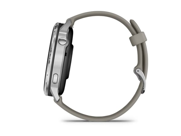 Garmin Venu 4 - 45 mm - sølvfarget - smartklokke med bånd - silikon - sølvgrå - håndleddstørrelse: 135-200 mm - display 1.4" - 8 GB - Bluetooth, AN...