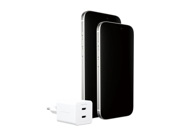 empower by PanzerGlass - Strømadapter - 45 watt - Power Delivery 3.1 - 2 utgangskontakter (USB-C) - sølvhvit
