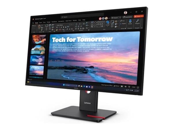 Lenovo ThinkVision T27qd-40 - LED-skjerm - 27" - 2560 x 1440 QHD @ 120 Hz - IPS - 350 cd/m² - 1500:1 - HDR10 - 4 ms - HDMI, DisplayPort, USB-C - ek...
