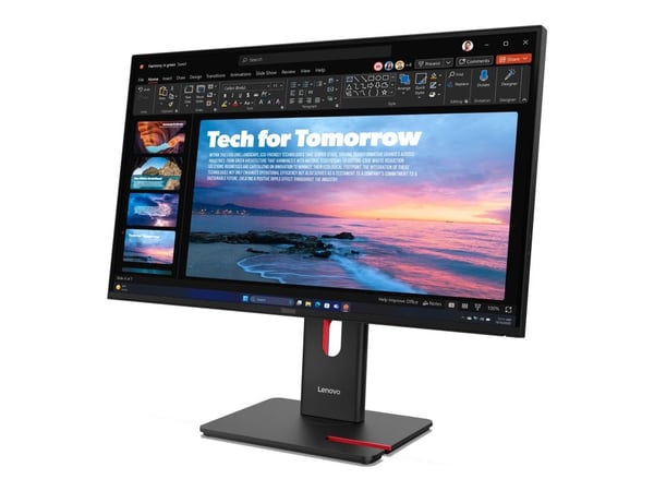 Lenovo ThinkVision T27qd-40 - LED-skjerm - 27" - 2560 x 1440 QHD @ 120 Hz - IPS - 350 cd/m² - 1500:1 - HDR10 - 4 ms - HDMI, DisplayPort, USB-C - ek...