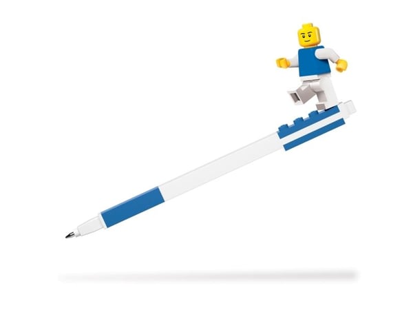 LEGO blå gelpenn med minifigur
