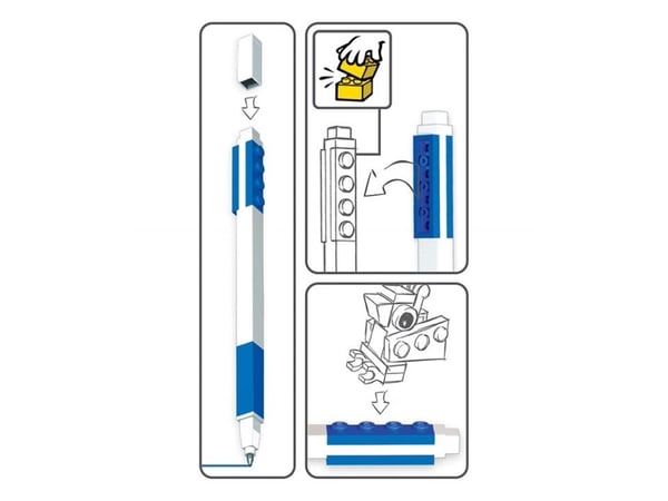 LEGO blå gelpenn med minifigur