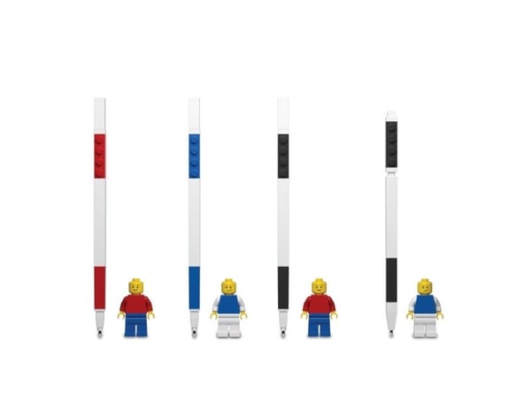 LEGO blå gelpenn med minifigur