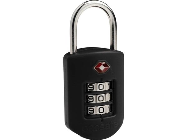 Pacsafe Prosafe 1000, Kombinasjonslås til koffert, Plastikk, Rustfritt stål, Svart, 34 mm, 20 mm, 75 mm
