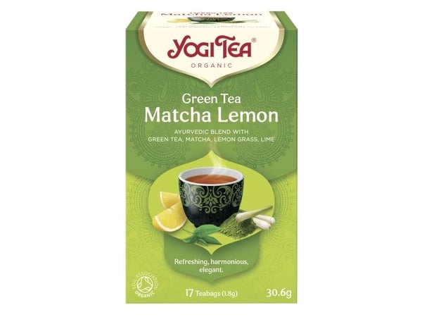 Yogi Tea Green Matcha Lemon Økologisk - (6 stk.)