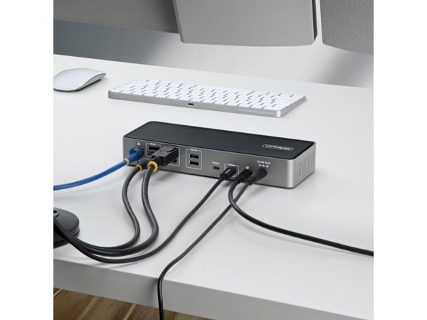 Startech - Dokkingstasjon - for bærbar - USB-C - 2 x HDMI, 2 x DP, USB-C - 2.5GbE - 140 watt - TAA-samsvar