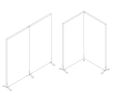 Väliseinä ESD 1450x1000 mm Harmaa