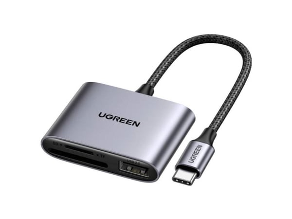 Ugreen 80798, MicroSD (TransFlash), MicroSDHC, MicroSDXC, SD, SDHC, SDXC, Grå, 5000 Mbit/s, USB 3.2 Gen 1 (3.1 Gen 1) Type-C, 1 stykker