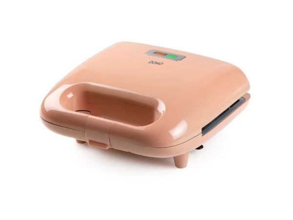 Domo DO1106C, 2 vafler, Firedobbelt, Trekant, Rosa, 0,9 m, 750 W, 220 - 240 V