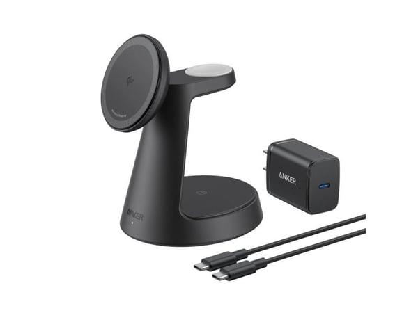 Anker MagGo, Innendørs, USB, Trådløs lading, Svart