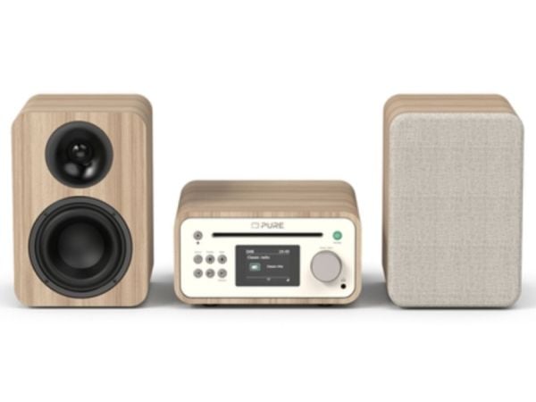 Pure Classic Stereo Mini, Hjemmelydanlegg (mikro), Eik, Hvit, 1 disker, Front, 40 W, 2,54 mm