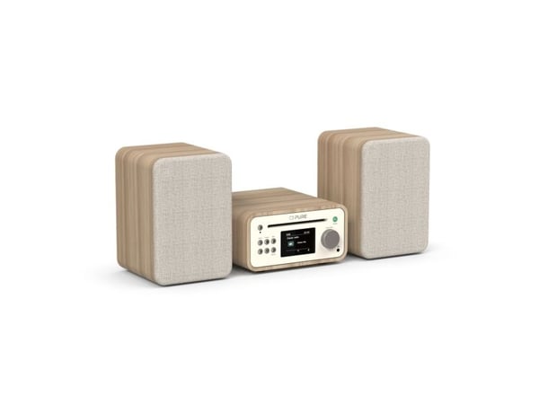 Pure Classic Stereo Mini, Hjemmelydanlegg (mikro), Eik, Hvit, 1 disker, Front, 40 W, 2,54 mm