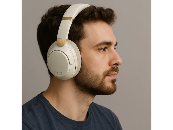 Inca IBK-503B, Trådløs, Samtaler/musikk, 20 - 20000 Hz, 231 g, Hodesett, Hvit