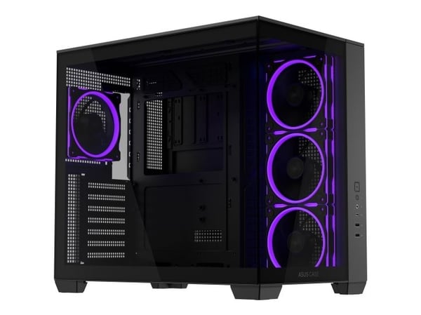 ASUS A32 PLUS - ATX-boks - sidepanel med vindu (herdet glass) - ingen strømforsyning (ATX) - svart - USB/lyd