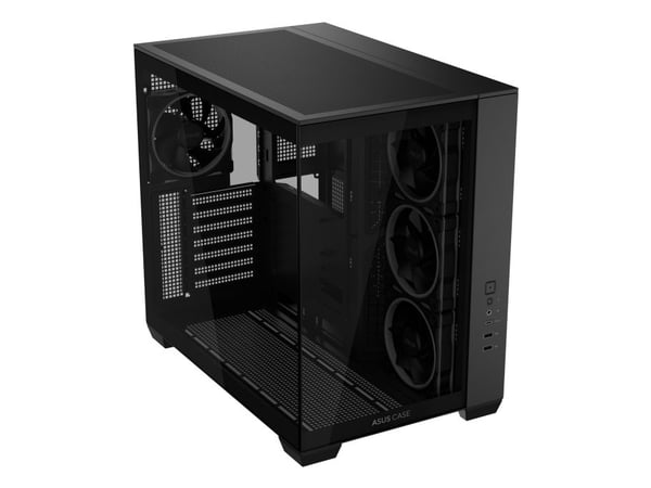 ASUS A32 PLUS - ATX-boks - sidepanel med vindu (herdet glass) - ingen strømforsyning (ATX) - svart - USB/lyd