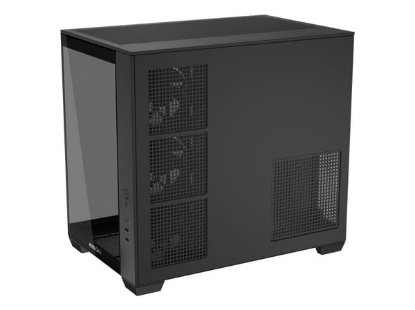 ASUS A32 PLUS - ATX-boks - sidepanel med vindu (herdet glass) - ingen strømforsyning (ATX) - svart - USB/lyd