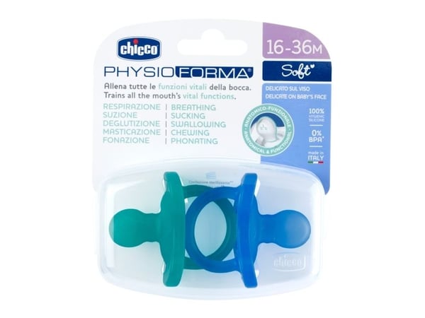 Chicco 00073086210000, Ultramjuk napp, Anatomisk, Silikon, Pojke, 2 styck