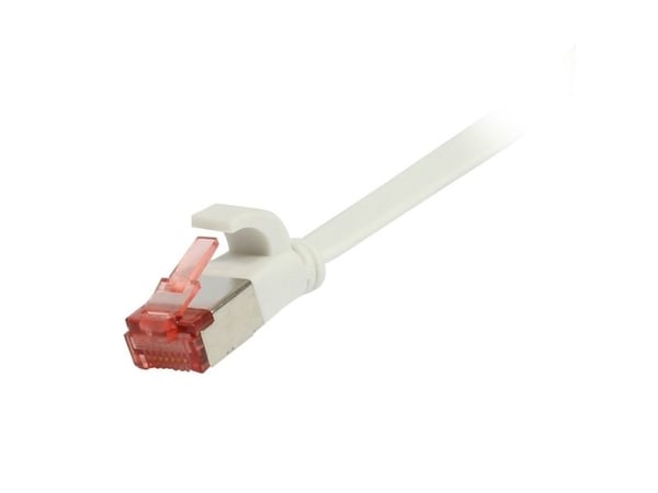 Patchkabel RJ45 CAT6 250 MHz 0,25 m hvit FTP U/FTP TPE flat Synergy 21