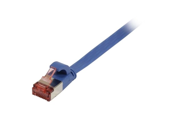 RJ45 patchkabel CAT6 250 MHz 3 m blå FTPU/FTP TPESuperflex flat Synergy 21