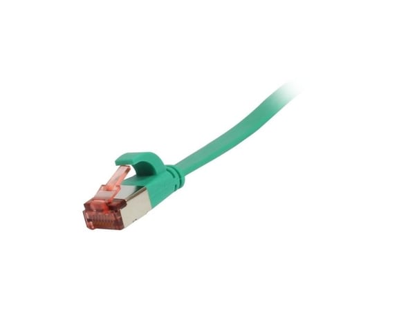 Patchkabel RJ45 CAT6 250MHz 0,5m grønn FTPU/FTP TPESuperflex flat Synergy 21