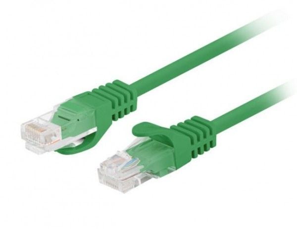 Lanberg - Koblingskabel - RJ-45 (hann) til RJ-45 (hann) - 4.8 mm - UTP - CAT 5e - formstøpt, rund, uten hindringer, flertrådet - grønn, RAL 6024 (e...