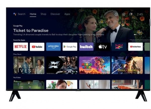 TCL 32S4K - 32" Diagonal klass S Series LED-bakgrundsbelyst LCD-TV - QLED - Android TV - 720p 1366 x 768 - HDR - Quantum Dot
