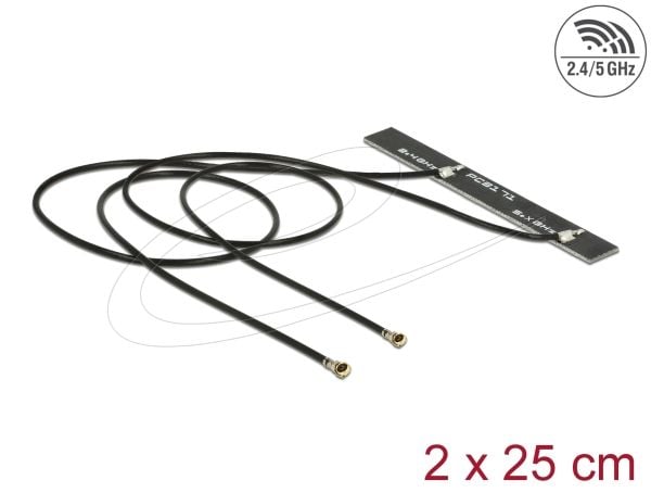Delock WLAN Twin Antenna - Antenne - Wi-Fi - 5 dBi - svart