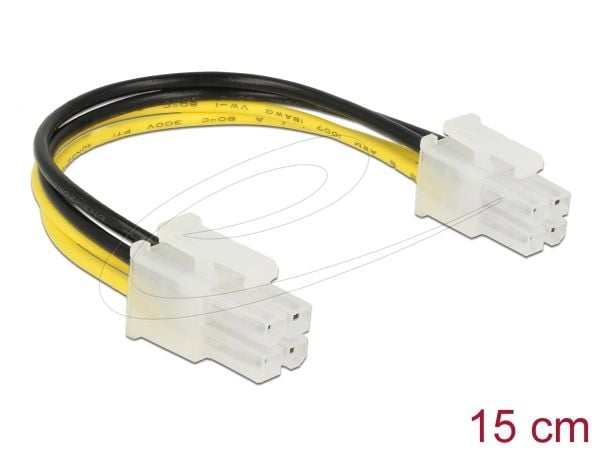 Delock - Strømkabel - 4-pin intern strøm (hann) til 4-pin intern strøm (hann) - 15 cm - låst