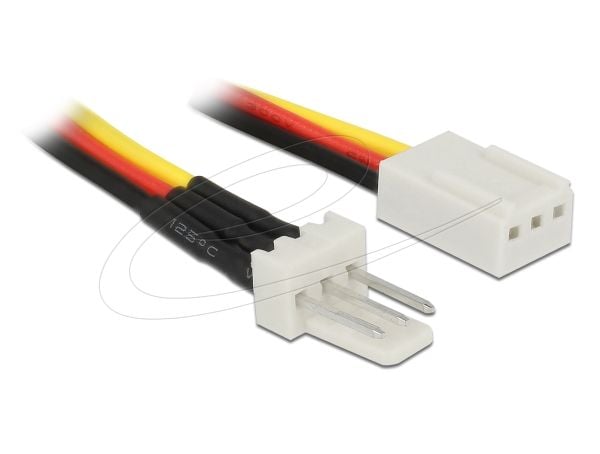 Delock - Viftestrømkabel - 3 pin internstr (hann) til 3 pin internstr (hunn) - 30 cm