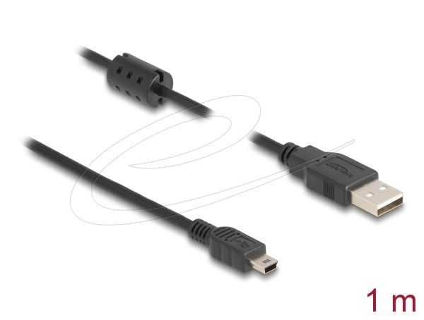 Delock - USB-kaapeli - USB (han) til mini-USB type B (han) - USB 2.0 - 1 m - lajittelu
