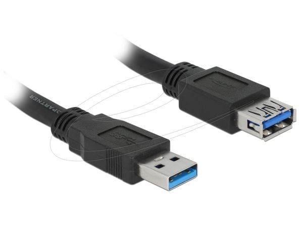 DeLOCK Jatkojohto USB 3.0 - USB forlængerkabel - USB Type A (han) til USB Type A (hun) - USB 3.0 - 3 m - lajiteltu