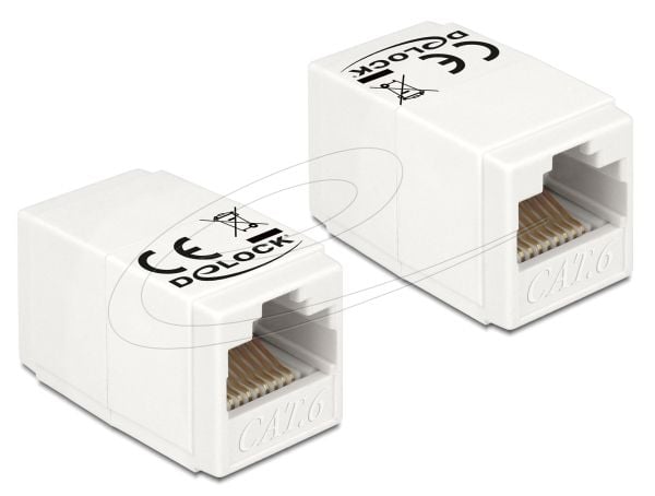 DeLOCK 86249, RJ45, RJ45, Valkoinen