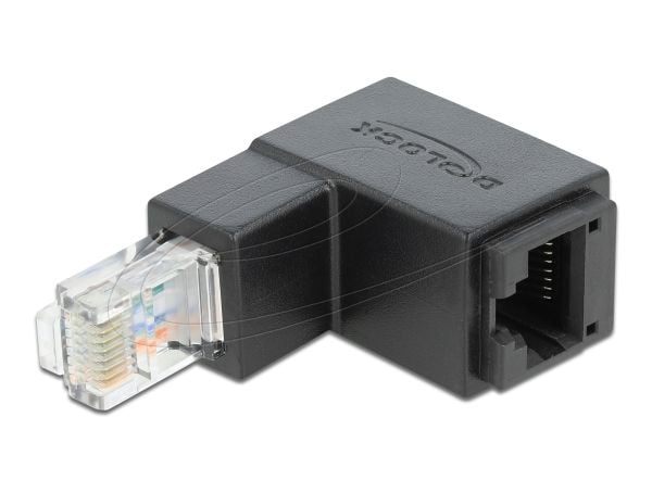 Delock - Nettverksadapter - RJ-45 (hann) nedvinklet til RJ-45 (hunn) rett - UTP - CAT 6
