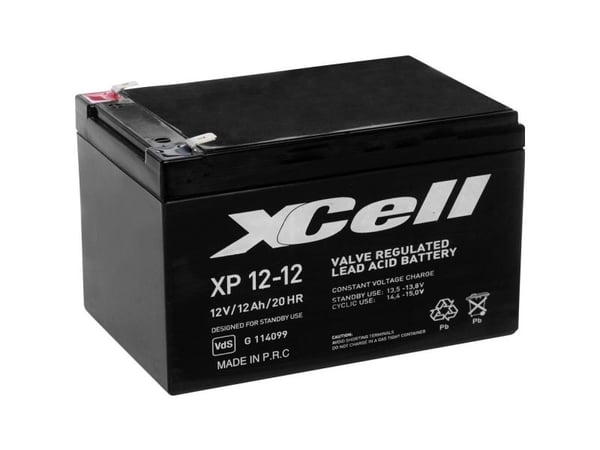 XCell XP1.212 blybatteri 12 V 1,2 Ah blyfleece (B x H x T) 97 x 52 x 44 mm flatstift 4,8 mm vedlikeholdsfritt, VDS-sertifisering