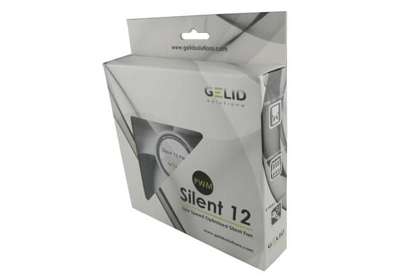 Gelid Solutions Silent 12 PWM, Vifte, 12 cm, 750 RPM, 1500 RPM, Sort, Hvit