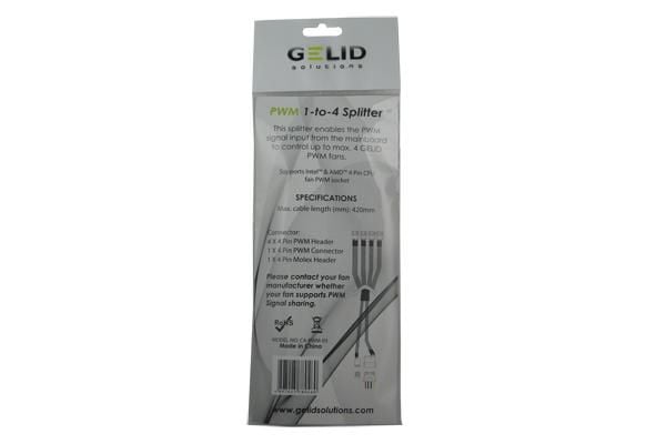 Gelid Solutions CA-PWM-03, 0,42 m, 4 x 4-pin PWM, 4-pin PWM + Molex (4-pin), Hankjønn, Hunkjønn, Rett