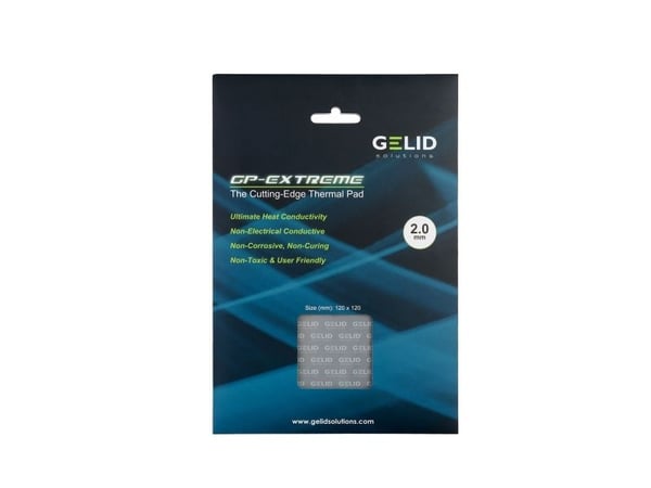Gelid Solutions TP-GP01-S-E, Termisk pute, 2,8 g/cm³, 120 mm, 120 mm, 3 mm, 1 stykker