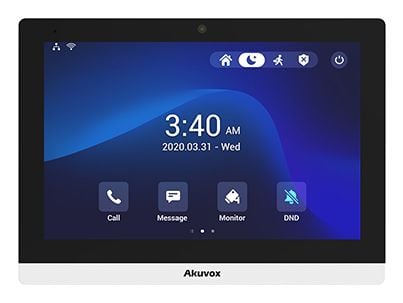Akuvox C319S - Doorbell monitor - trådløs, kablet - 802.11b/g/n, Bluetooth 4.2 - 2.4 Ghz - serielt RS-485/10/100 Ethernet