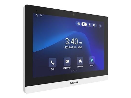 Akuvox C319S - Doorbell monitor - trådløs, kablet - 802.11b/g/n, Bluetooth 4.2 - 2.4 Ghz - serielt RS-485/10/100 Ethernet