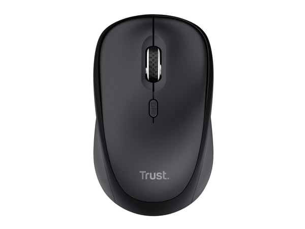 Trust Ody II, Trådløs, RF kabel-fri, Membrannøkkelbryter, AZERTY, Sort, Mus inkludert