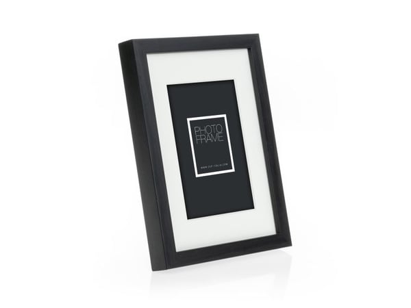 ZEP V4557B, Enkel bilderamme, Tre, Svart, Bord, Vegg, 9 x 13 cm, Rektangulær