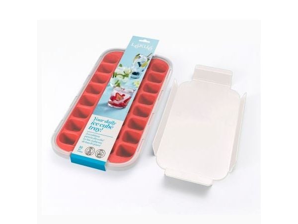 Industrial ice cube tray with lid Red