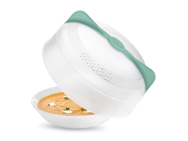 Lékué 890185, Sprutdeksel til mikrobølgeovn, Grønn, Hvit, Polypropylen (PP), 247 mm, 247 mm, 210 mm