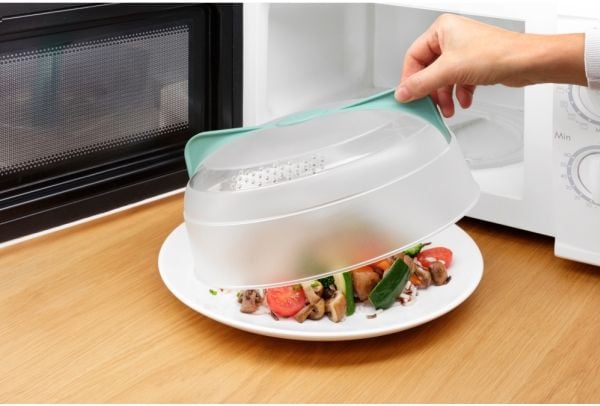 Lékué 890185, Sprutdeksel til mikrobølgeovn, Grønn, Hvit, Polypropylen (PP), 247 mm, 247 mm, 210 mm
