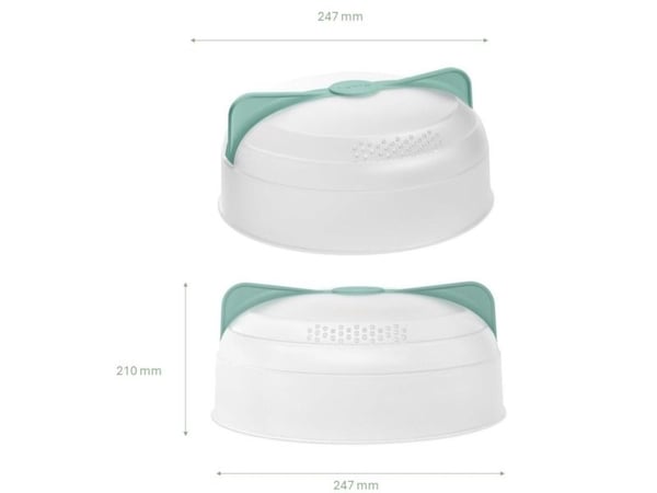 Lékué 890185, Sprutdeksel til mikrobølgeovn, Grønn, Hvit, Polypropylen (PP), 247 mm, 247 mm, 210 mm