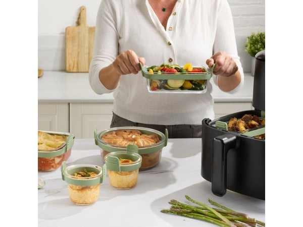 Lékué 890284, firkant, Glass, 4 person(er), Grønn, Gjennomsiktig, -20 - 220 °C, Silikon